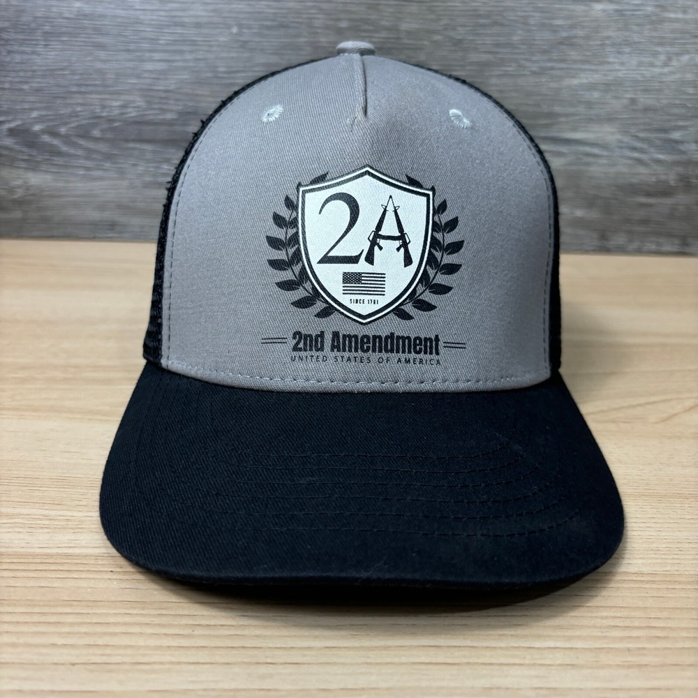 2nd Amendment Hat Cap Snapback Black USA